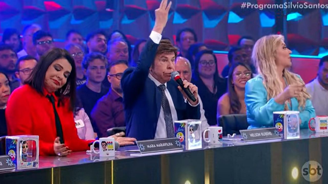 Mara Maravilha, Flor e Nelson Rubens no Programa Silvio Santos