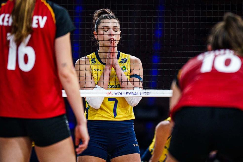 Rosamaria foi titular nas fases decisivas da VNL