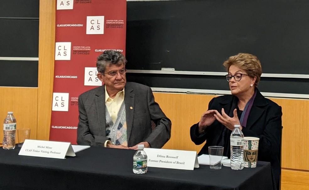 O sociólogo Michel Misse e a ex-presidente Dilma Rousseff