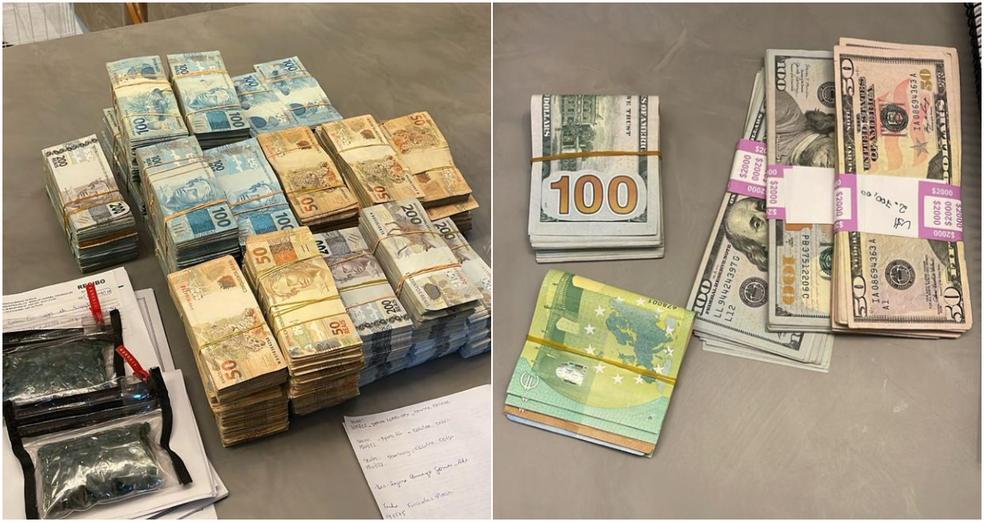 Dinheiro apreendido em operação do MP