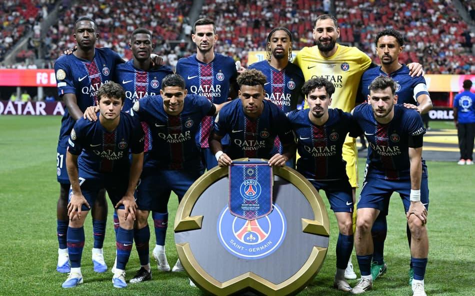Elenco do PSG na partida contra o Bayern