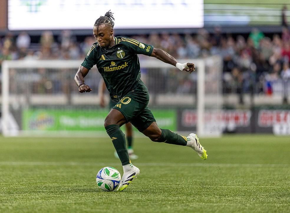 Santiago Moreno em ação pelo Portland Timbers, da MLS