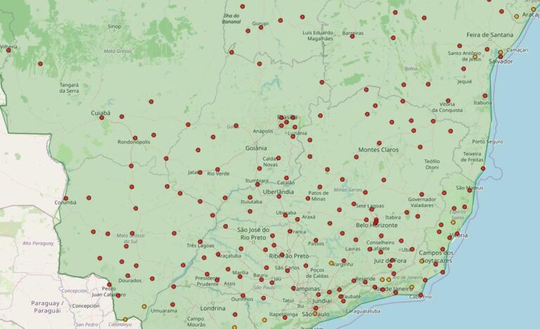 Centro-Oeste e Sudeste do Brasil sob alerta vermelho devido à baixa umidade e riscos de incêndios