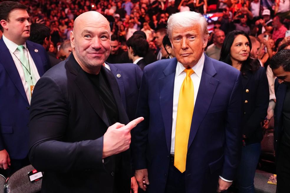 Dana White e Donald Trump em evento do UFC