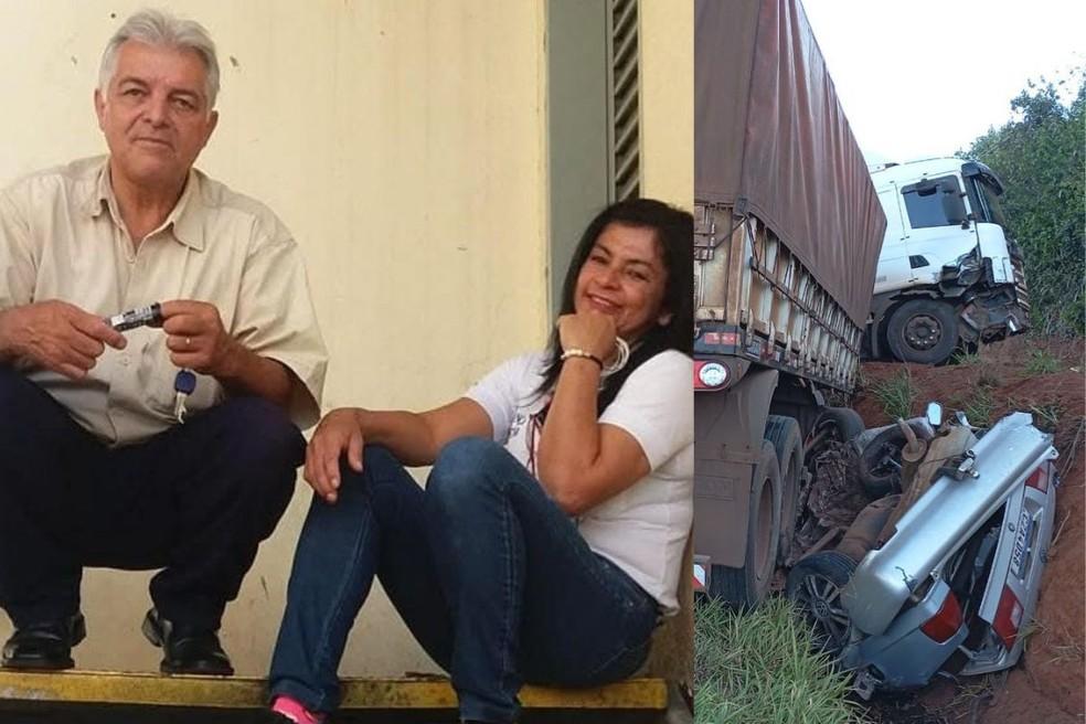 Vítimas do acidente na MS-134: Angela Martins Gimenes da Costa e Adauto Marques da Costa.
