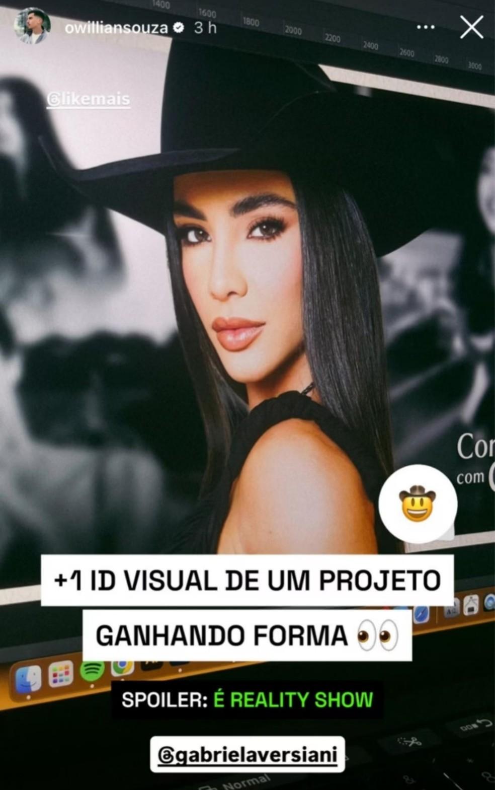 Gabriela Versiani aparece em post com chapéu country