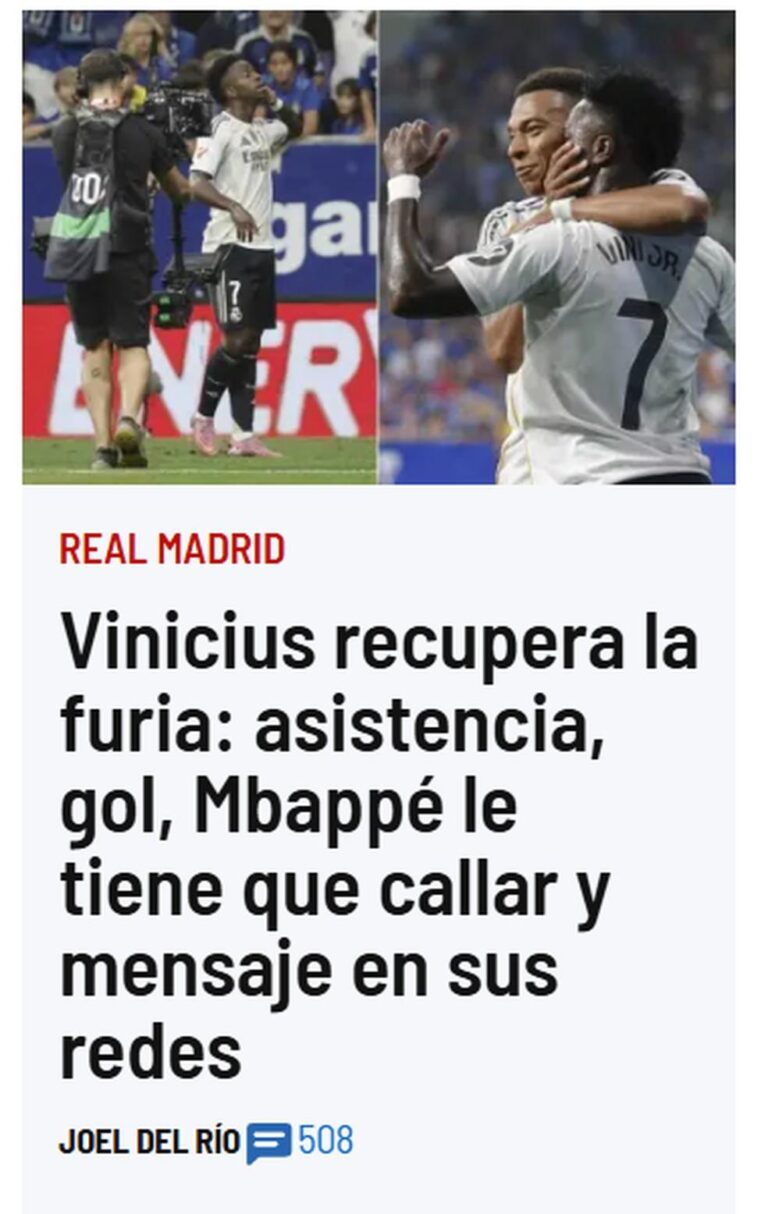 Vinicius Jr. brilha em vitória do Real Madrid com gol e assistência