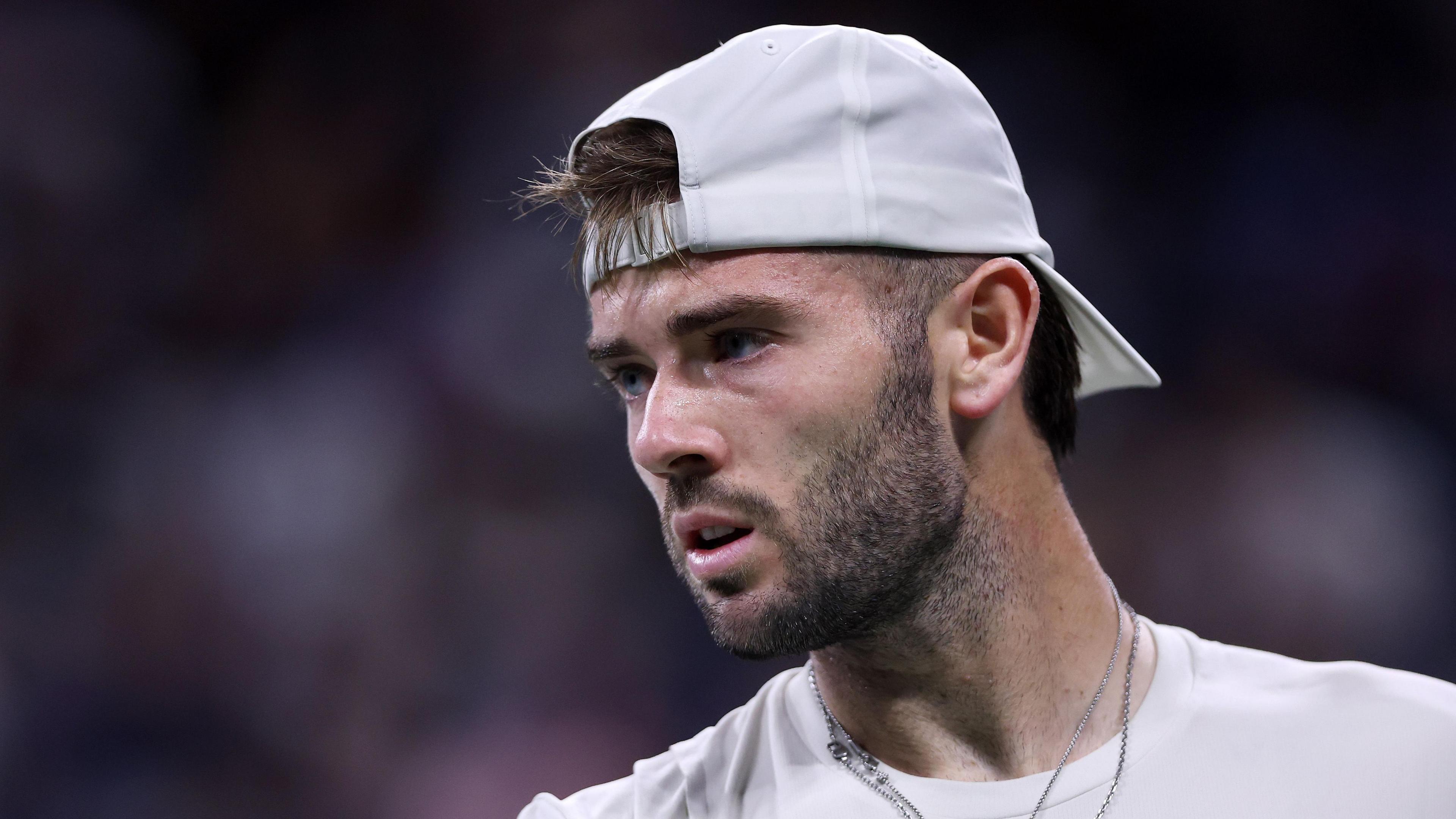 Jacob Fearnley durante a derrota no US Open 2025