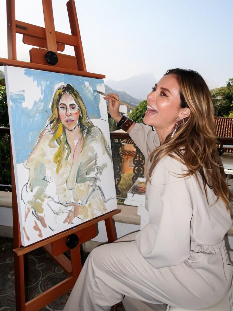 Paolla Oliveira Recebe Retrato Pintado em Homenagem e Compartilha em Suas Redes Sociais