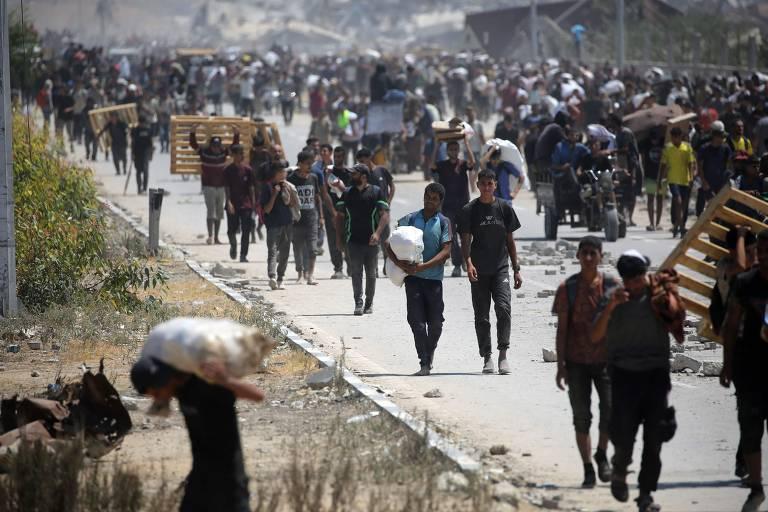 Ajuda humanitária sendo facilitada em Gaza