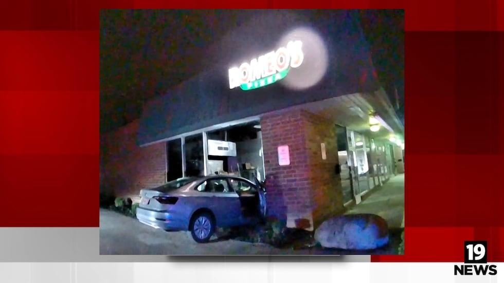 Cleveland Police officer arrested for OVI after crashing into North Olmsted pizza shop
