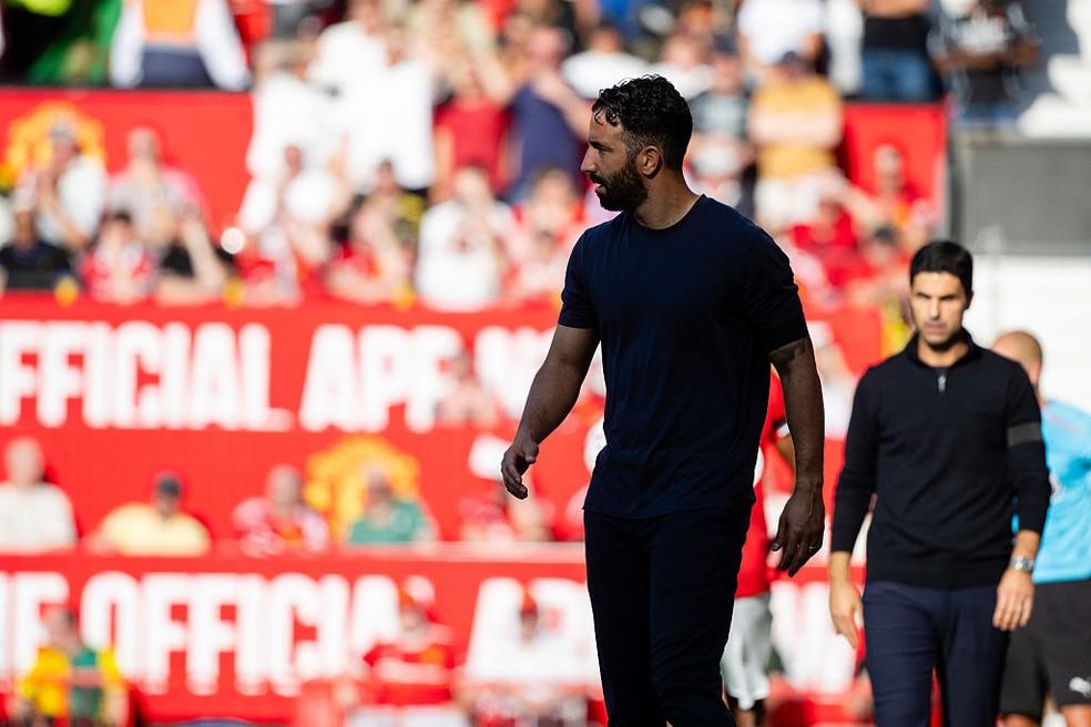 Ruben Amorim na derrota para o Arsenal na estreia da Premier League 2025/26