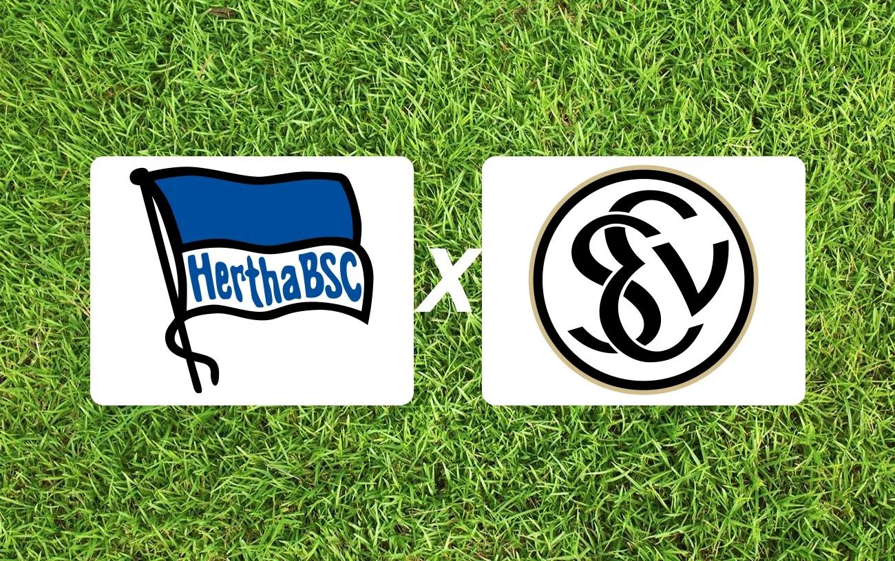 Hertha Berlin e Elversberg se enfrentando na Bundesliga