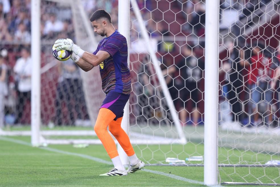 O goleiro Joan García foi um dos reforços do Barcelona para a temporada 2025/26