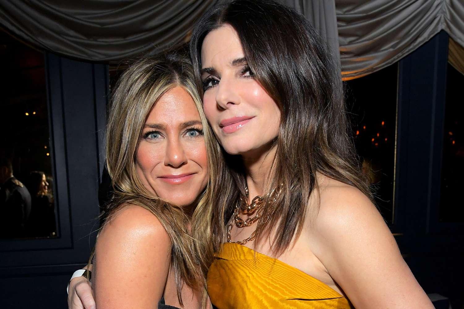 Sandra Bullock e Jennifer Aniston no Golden Globes After Party