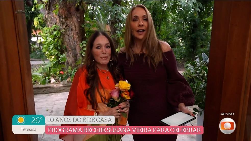Susana Vieira leva bom humor ao aniversário de 10 anos do É de Casa