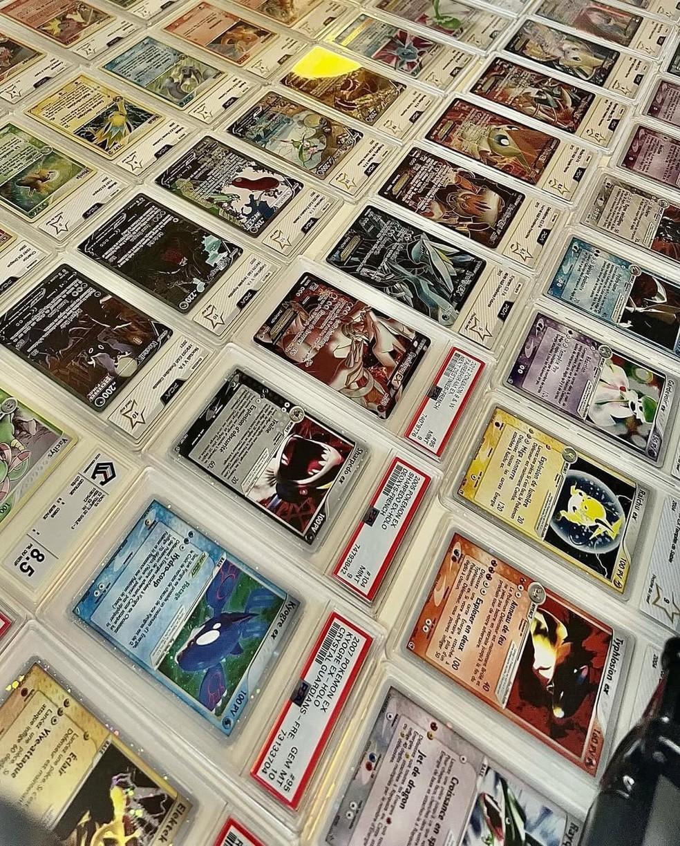 Coleção de cards de Pokemon do tenista Térence Atmane
