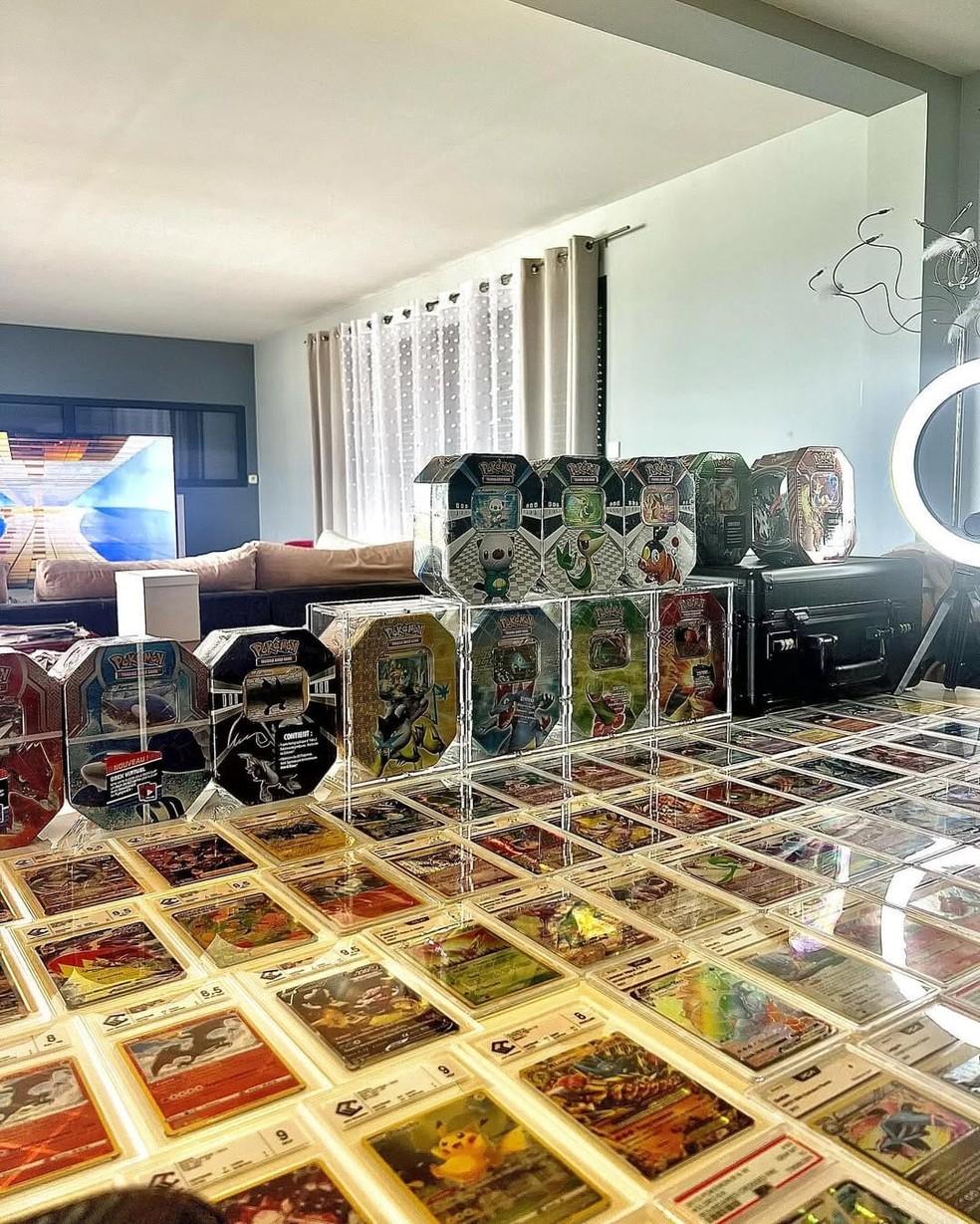 Coleção de cards de Pokemon do tenista Térence Atmane