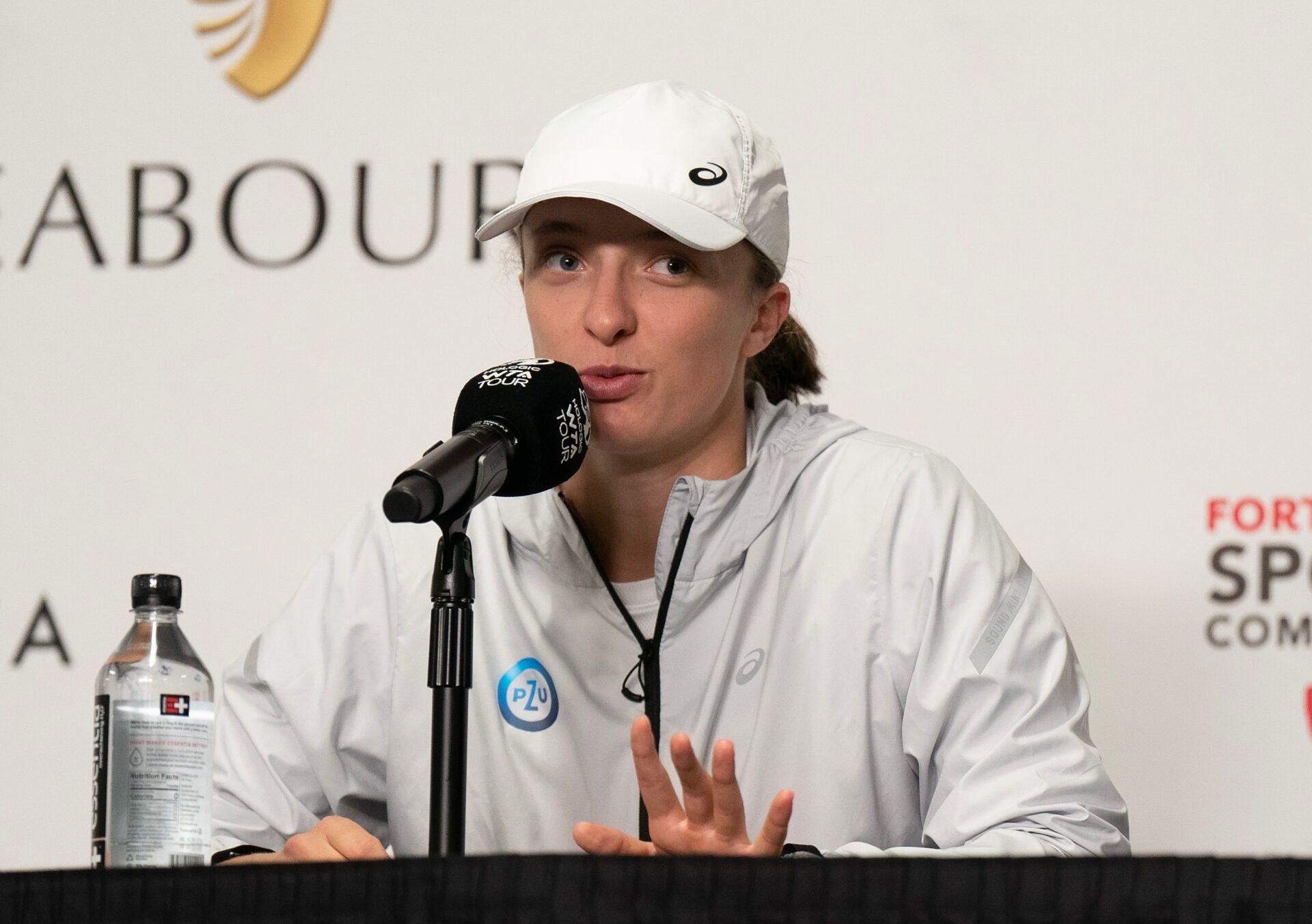 Iga Świątek com uma resposta interessante sobre as condições climáticas em Cincinnati