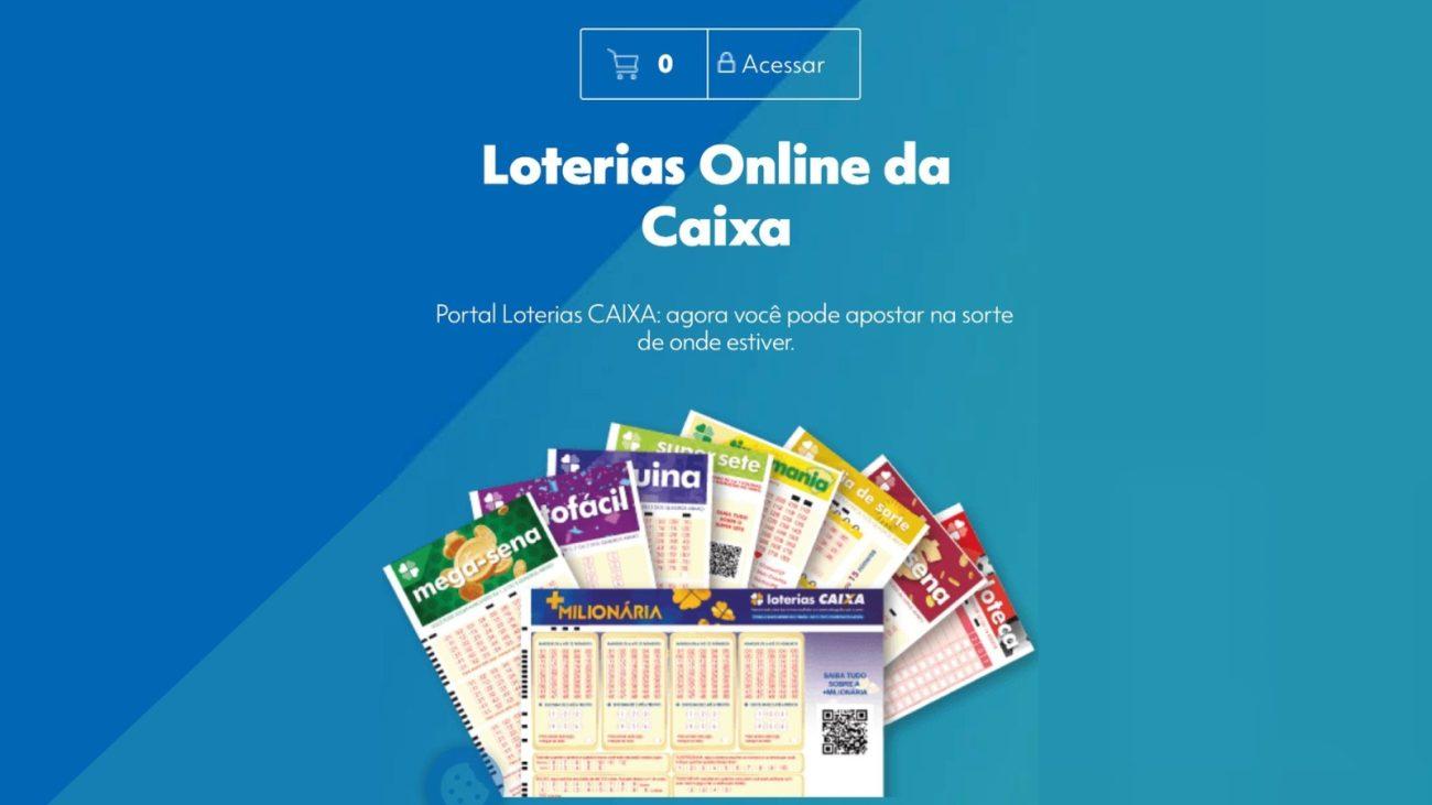 Acesse o site oficial das Loterias Online da Caixa - Caixa/ND