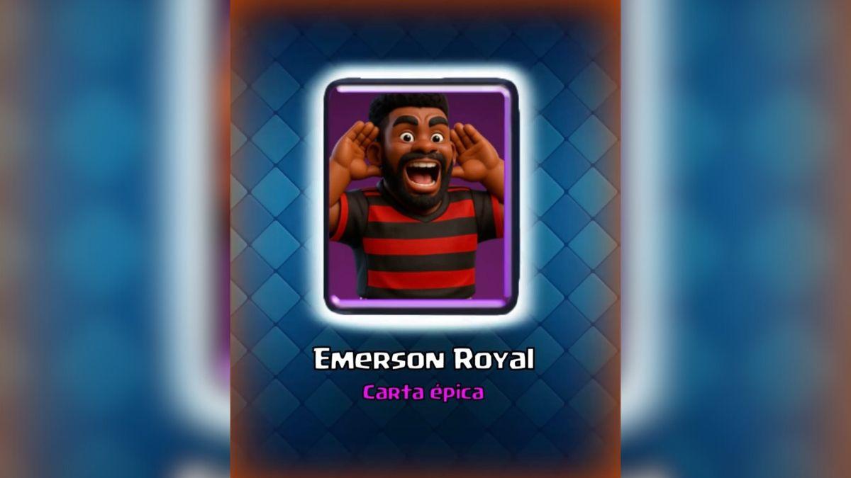 Post nas redes sociais do Flamengo associou a contratação de Emerson Royal ao Clash Royale