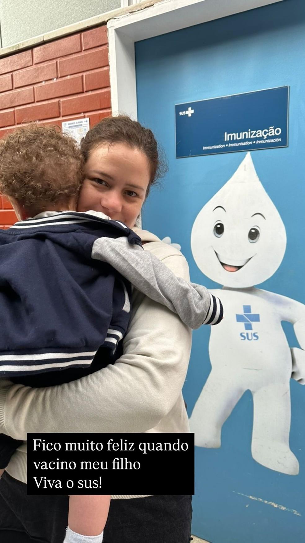 Leandra Leal e o filho, Damião