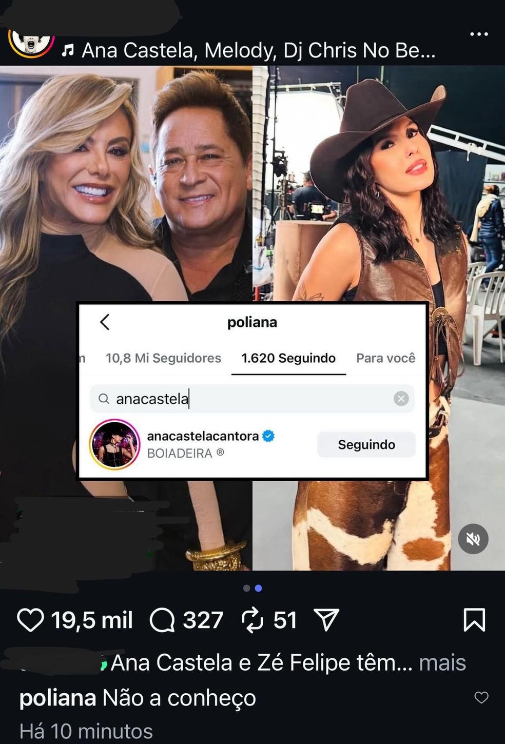 Poliana Rocha dispara sobre Ana Castela: 'Não a conheço'