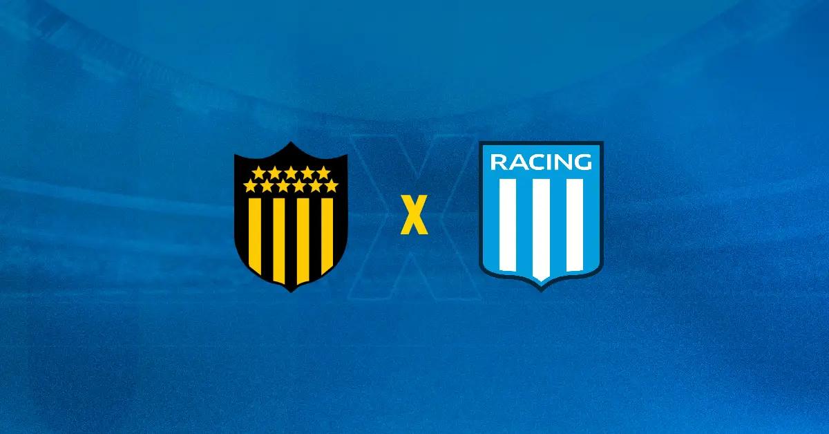 Escudos de Peñarol x Racing Club se enfrentam hoje na Copa Libertadores.