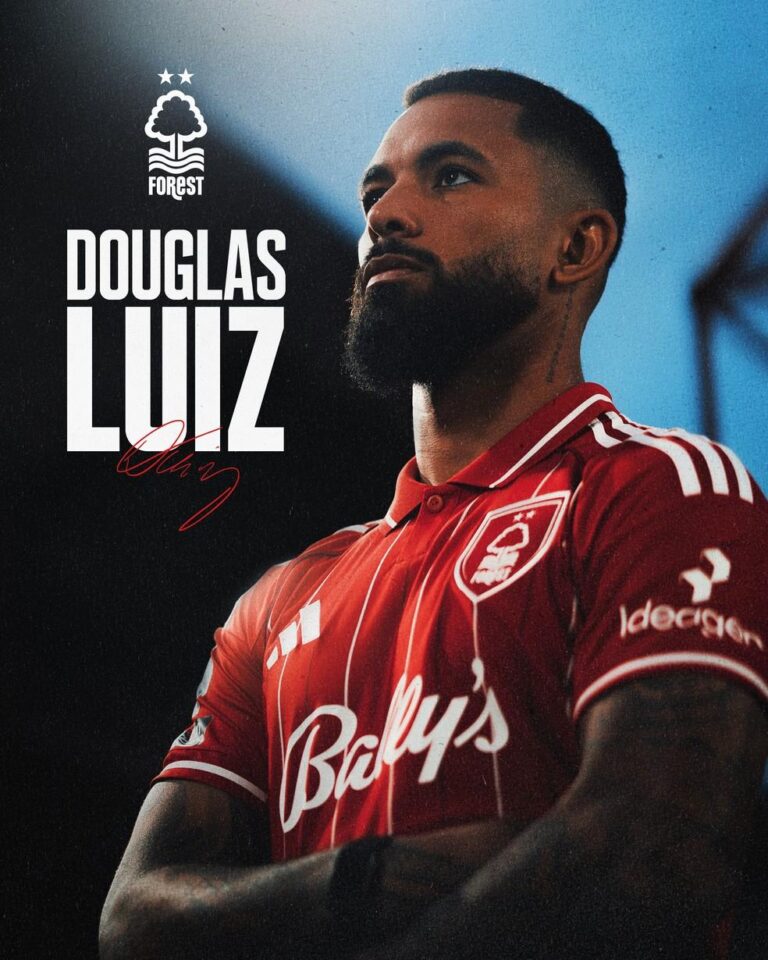 Nottingham Forest oficializa contratação de Douglas Luiz, ex-jogador do Vasco