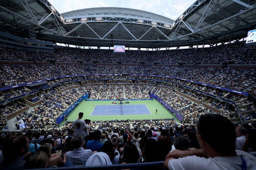 Arthur Ashe Stadium durante a primeira rodada do torneio