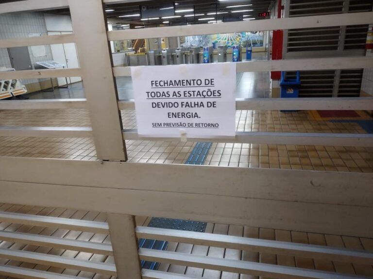 Metrô do DF Fecha Todas as Estações por Problemas Elétricos