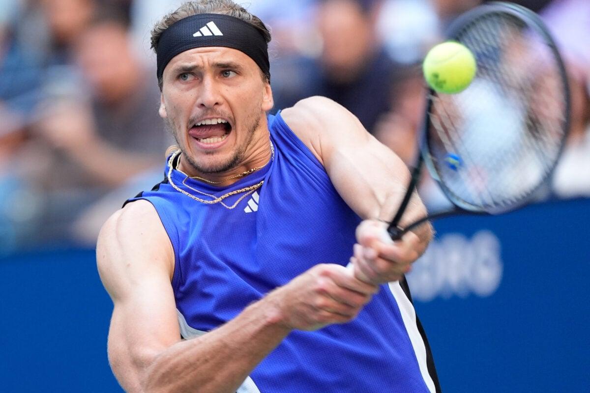 Alexander Zverev em ação antes do ATP Toronto.