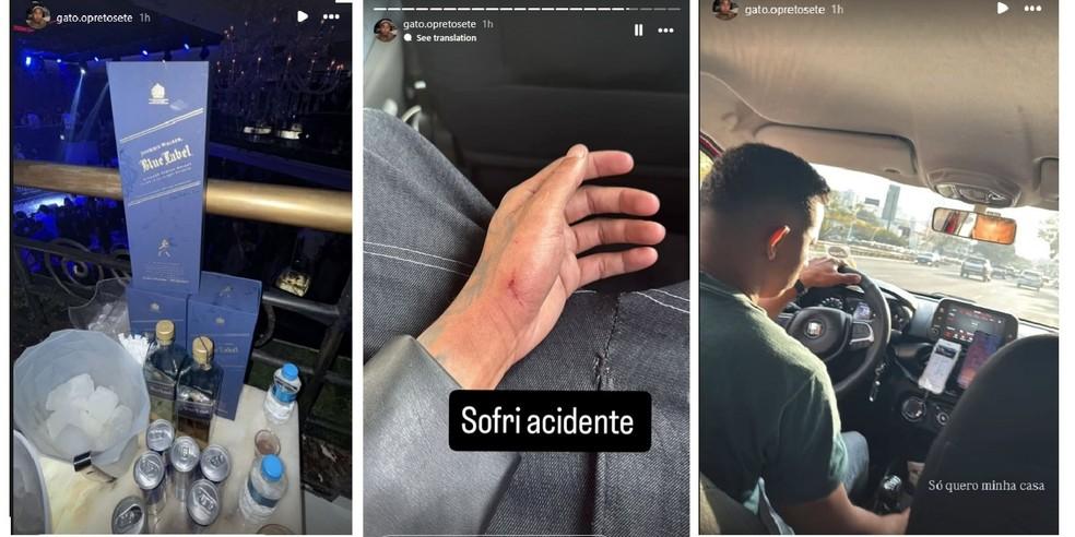 Porsche de Gato Preto após batida na Avenida Faria Lima