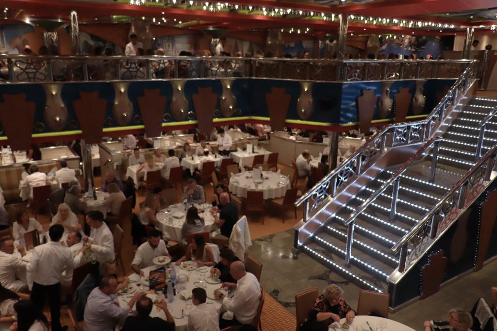 Dining room on cruise ship