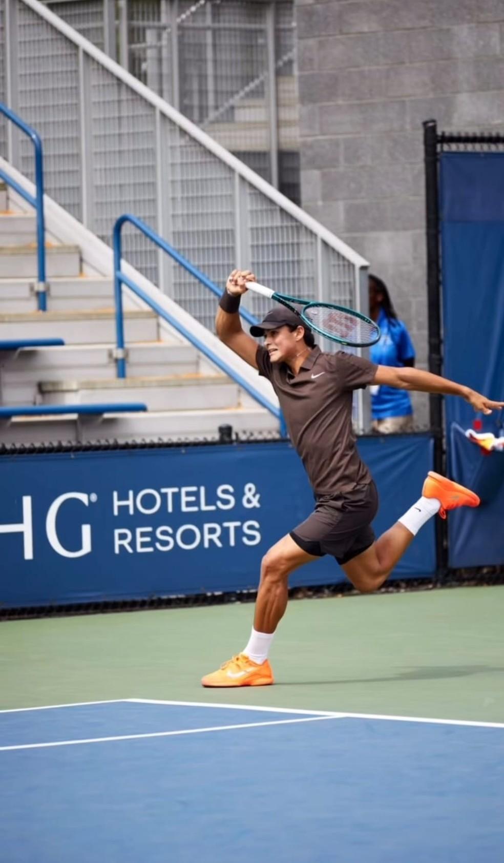 Guto Miguel em ação no US Open juvenil de 2025