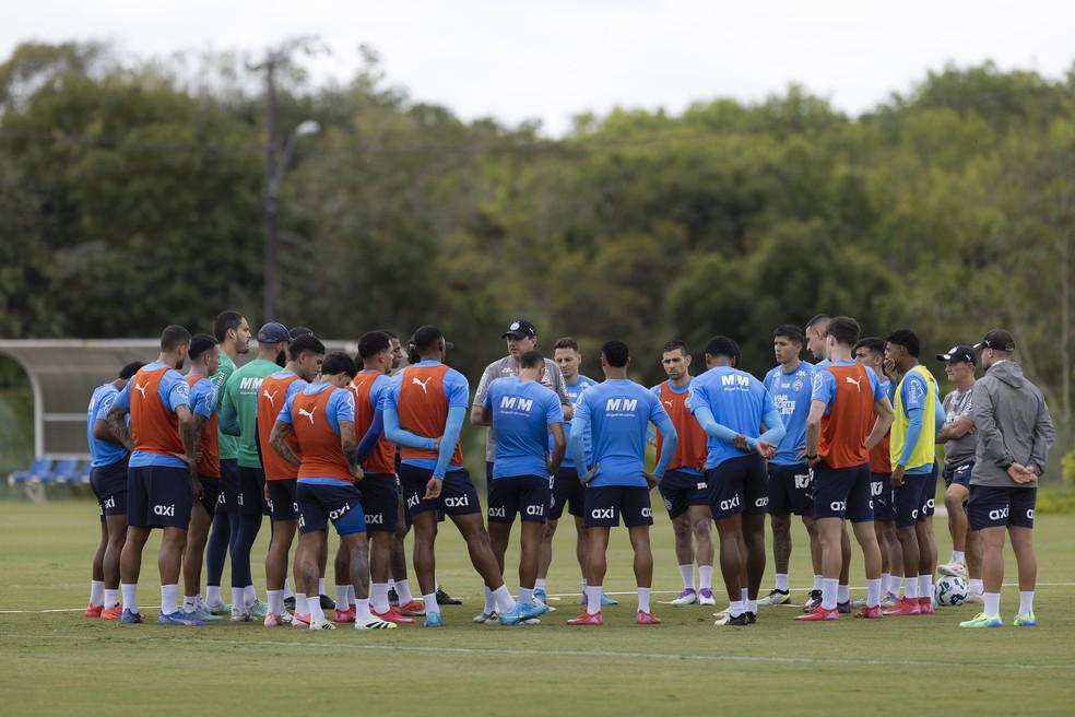 Rogério Ceni com o elenco do Bahia