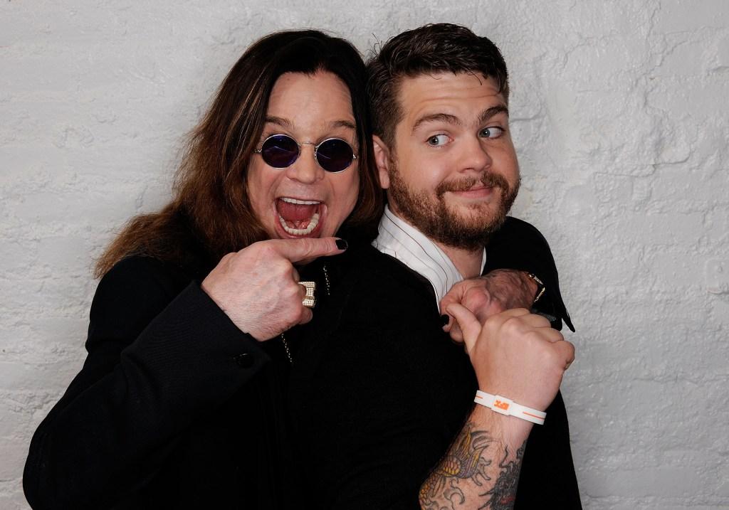 Ozzy Osbourne e seu filho Jack Osbourne no Tribeca Film Festival.