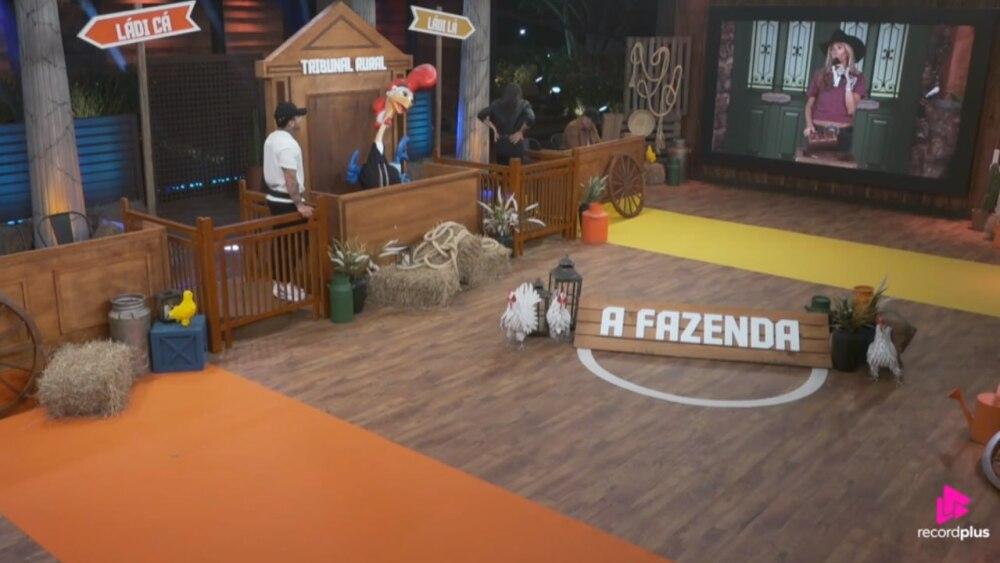 Peões participando do 'Tribunal Rural' em A Fazenda 17