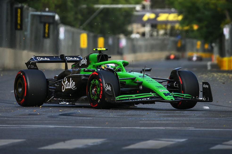 Gabriel Bortoleto na classificação para o GP do Azerbaijão