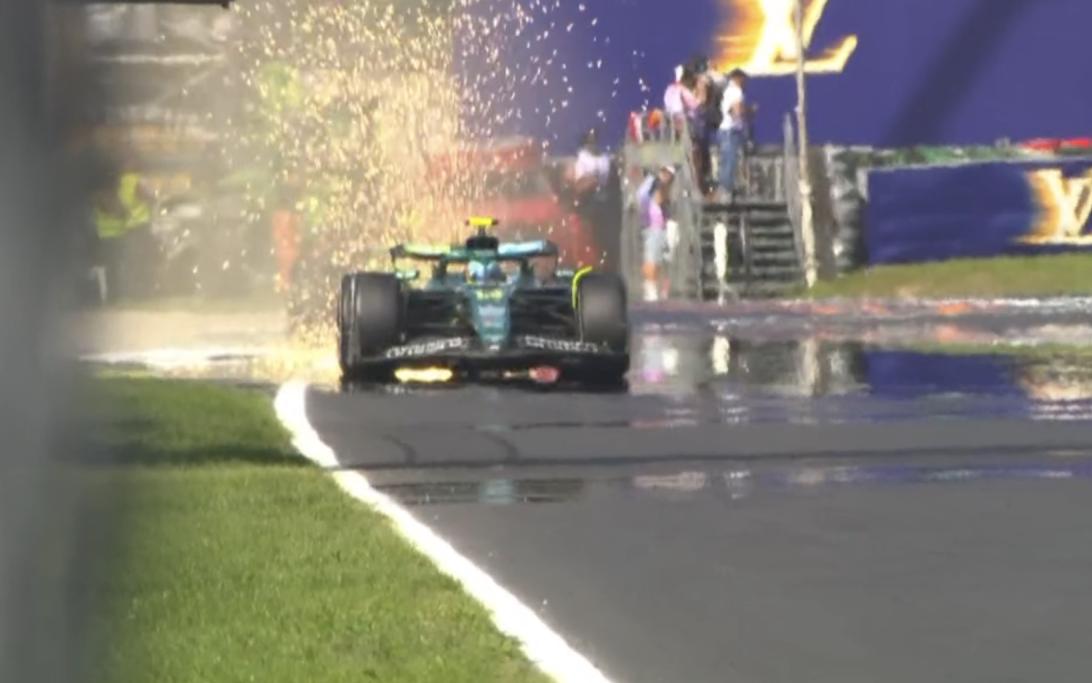 Fernando Alonso durante o Grande Prêmio da Itália