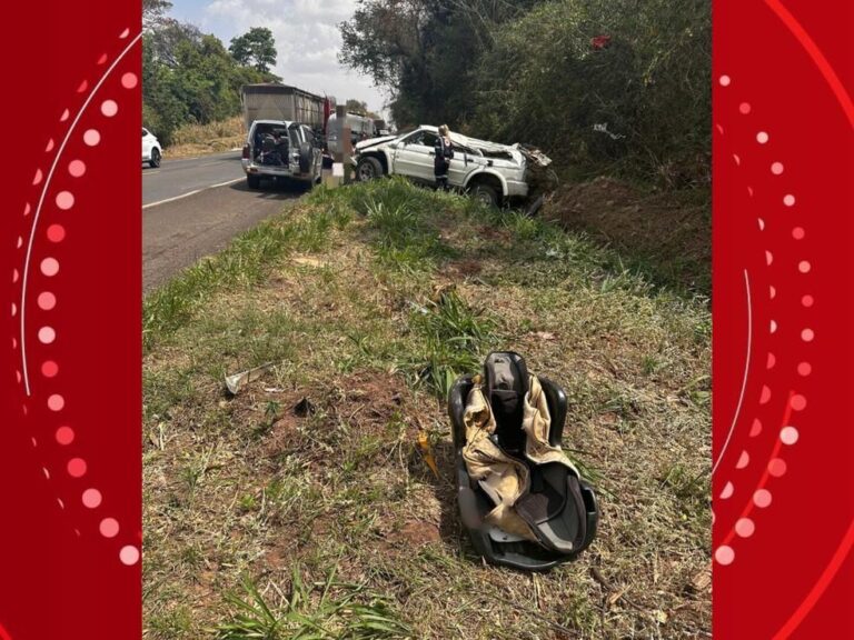 Tragédia em Paranavaí: Criança de 2 anos morre após cadeirinha ser ejetada em capotamento