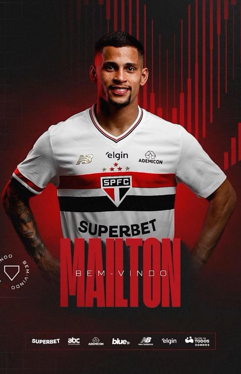 Mailton é anunciado como reforço do São Paulo