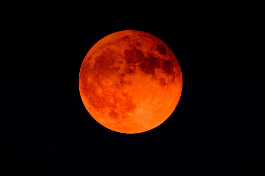 Fotografia da lua de sangue