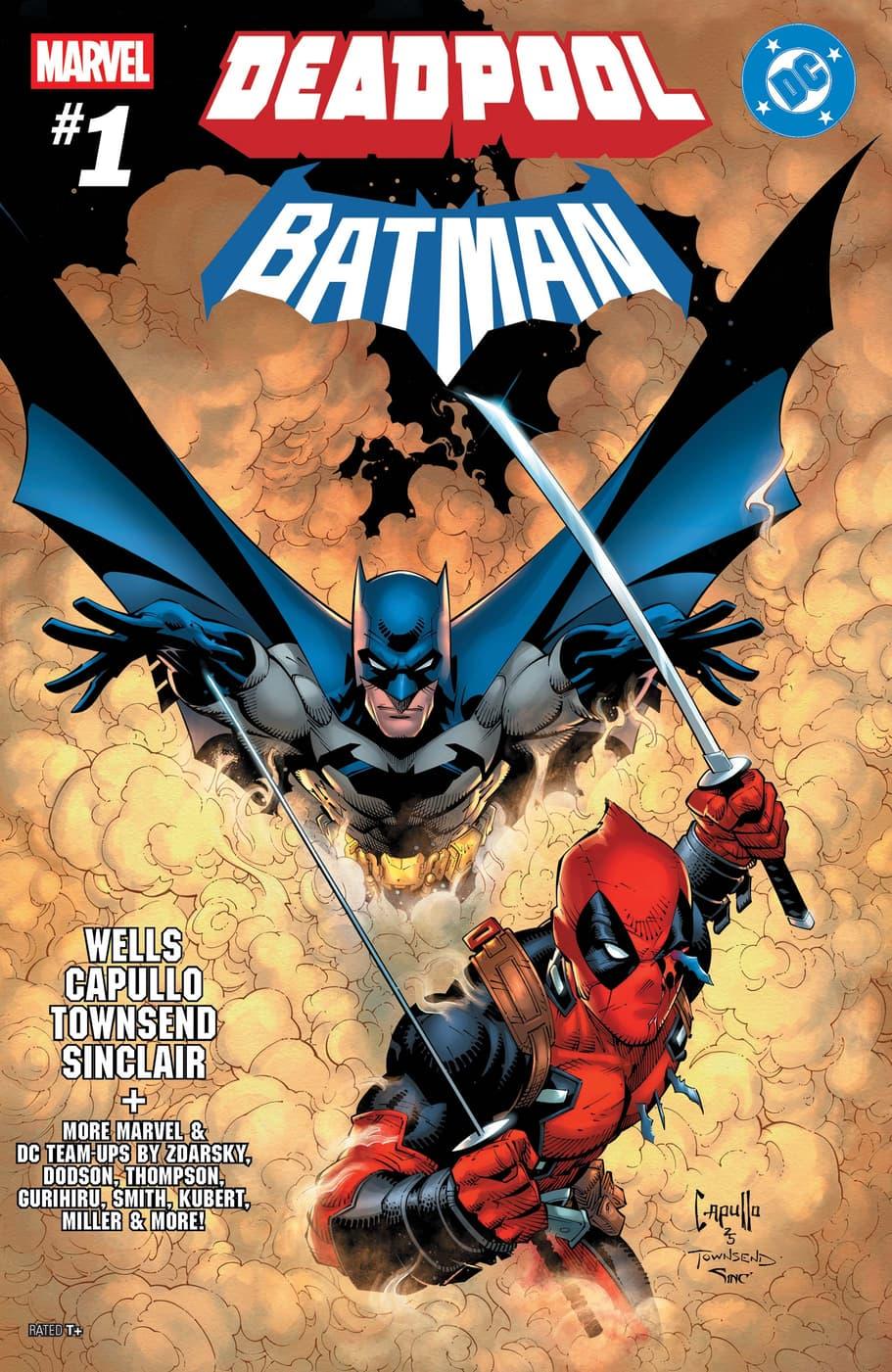 Capa de MARVEL/DC: DEADPOOL/BATMAN (2025) #1 por Greg Capullo