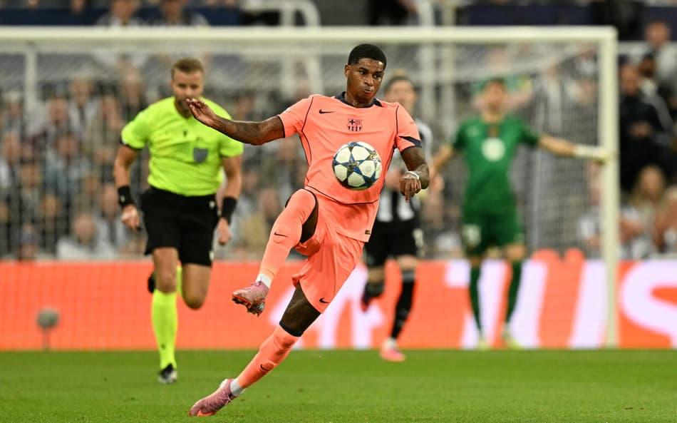 Rashford em ação contra o Newcastle, pela Champions League