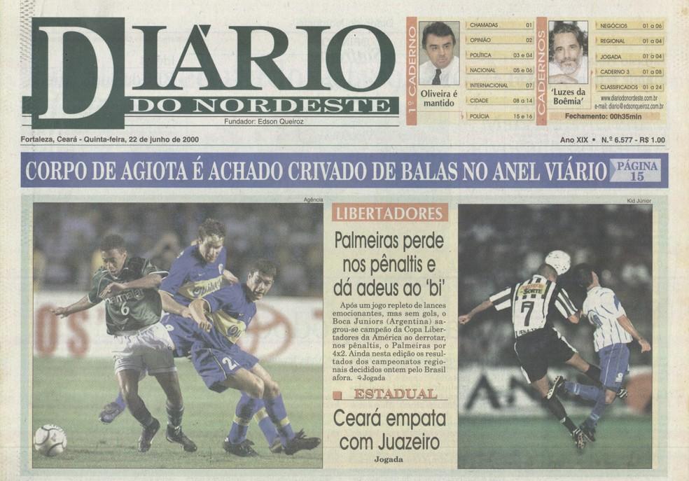 Diário do Nordeste repercute conquista da Libertadores pelo Boca Juniors, de Martín Palermo