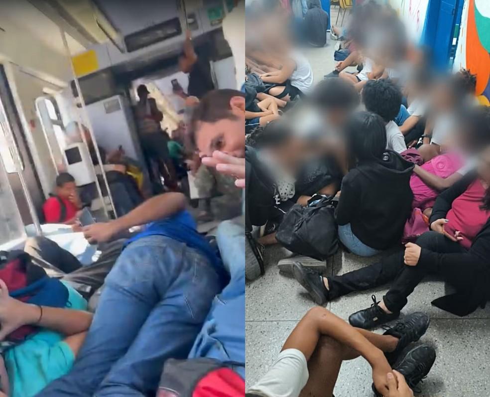 Passageiros da Supervia e alunos do GET Mario Fernandes Pinheiros precisam se proteger de tiros