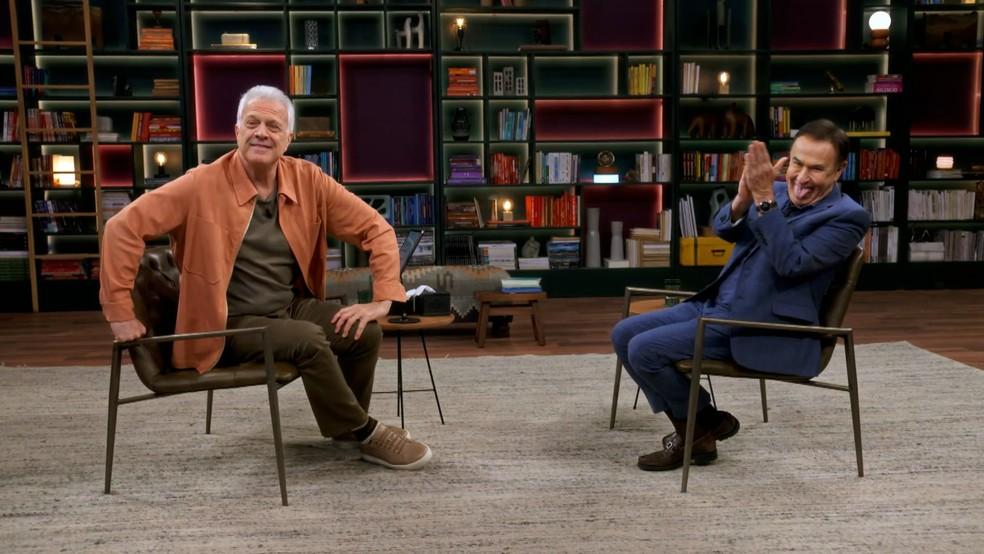 Pedro Bial e Amaury Jr. no Conversa com Bial