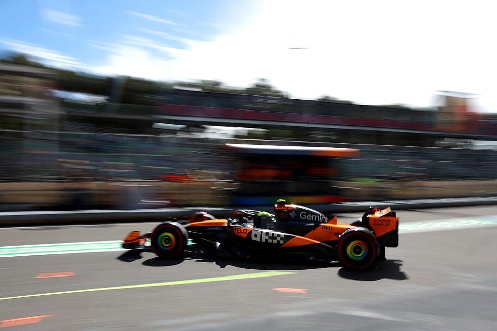 Lando Norris no terceiro treino livre para o GP do Azerbaijão