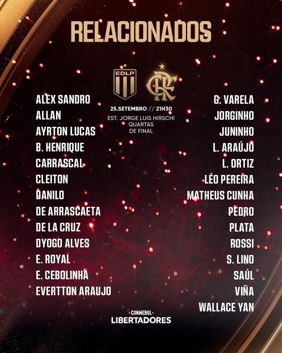 Relacionados do Flamengo contra o Estudiantes